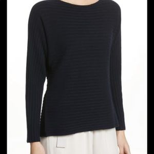 Tie-back wool and cashmere sweater